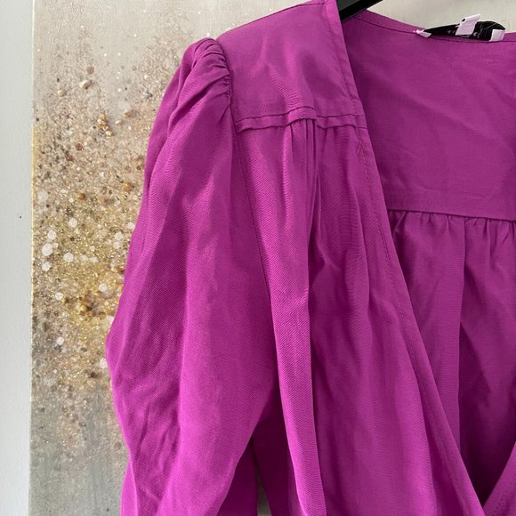 Suncoo Paris Leyla Fluid Wrap Blouse (NWT) - Picture 9 of 12